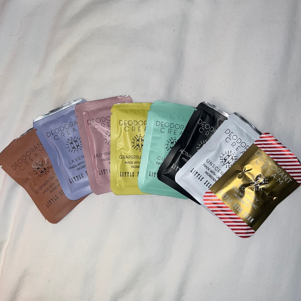 Cream deodorant samplers